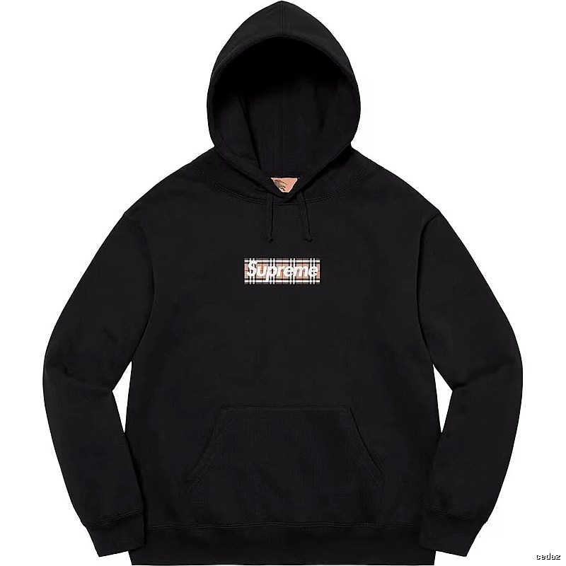 Supreme Monogram Logo hoodie Gray Red Oversized for Casual Outfits