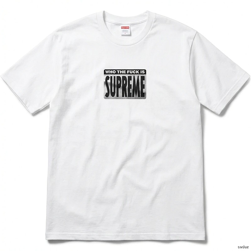 Supreme - printed trendy brand white T - shirt