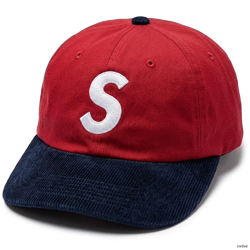 Supreme Simple Red and Black Baseball Cap