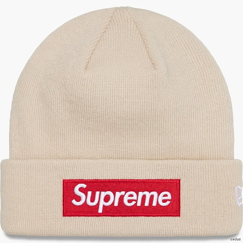 Supreme solid color simple style beige hat