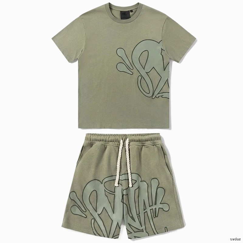 SynaWorld Graffiti Style Khaki Suit