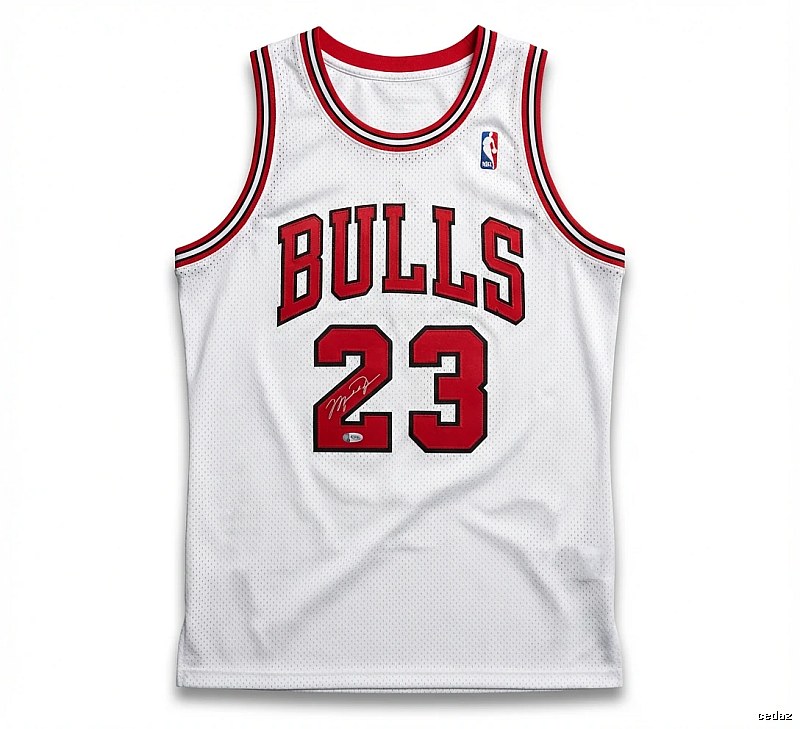 The classic white jersey of the Michael Jordan