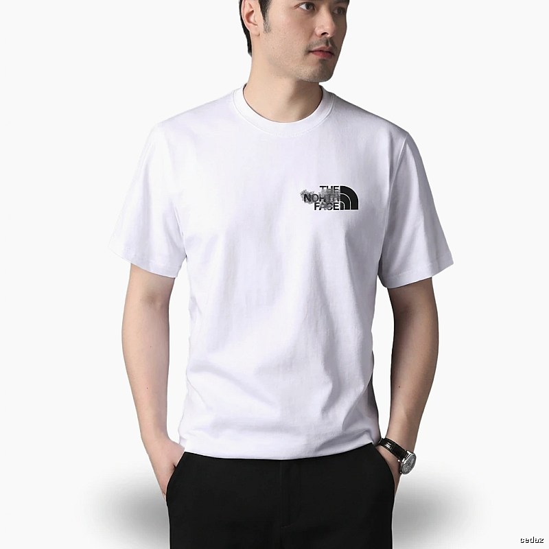 The North Face simple style white T-shirt