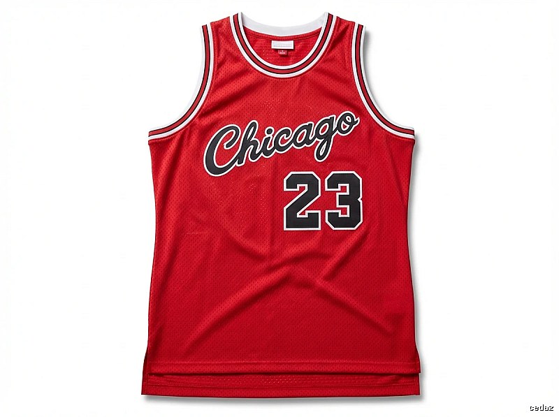 The retro red jersey of the Michael Jordan