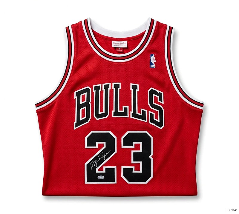 The retro red jersey of the Michael Jordan.
