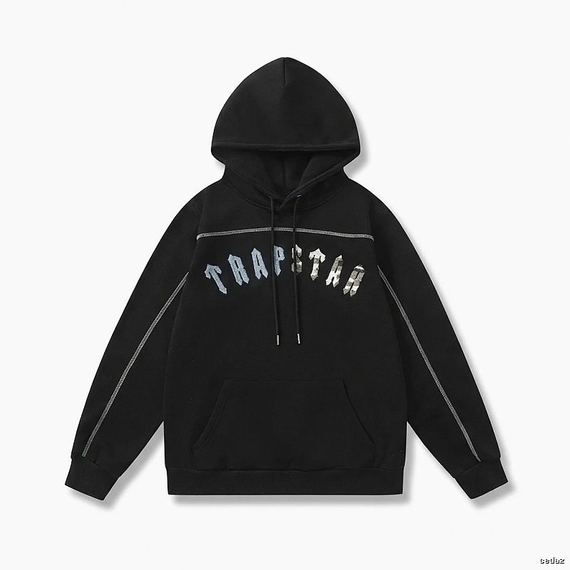 Trapstar letter-style black hoodie