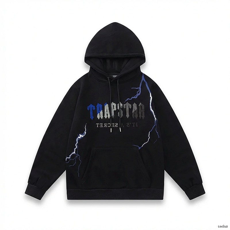 Trapstar Lightning Wind Black Hoodie