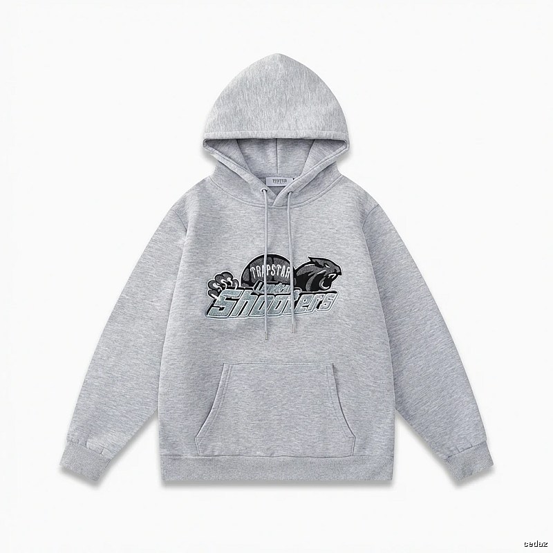 Trapstar - printed casual - style grey hoodie
