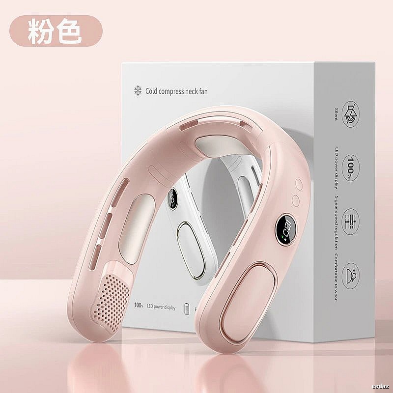 Travel Neck Fan 4000mah Pink