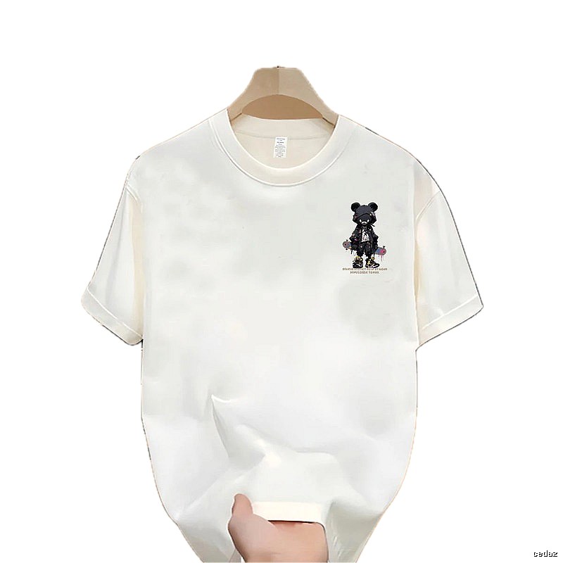 Trendy Brand Violent Bear Street Style Off-white Short Sleeve T-shirt