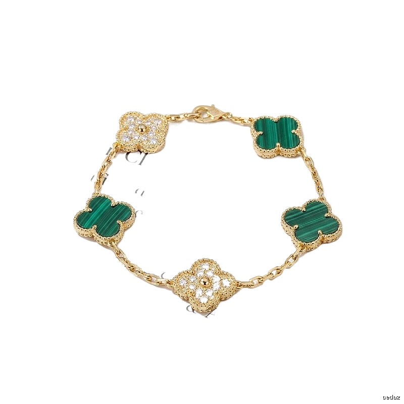 Van Cleef & Arpels Four-leaf Clover Green Bracelet