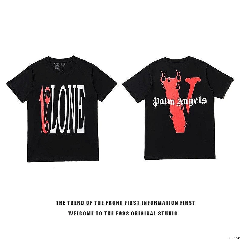 Vlone Statement Logo T-shirt Black Purple Vlone for Outdoor Plans