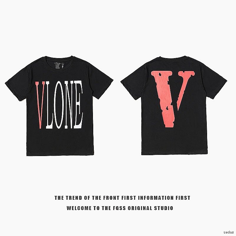 Vlone Summer Logo T-shirt Black Purple Vlone with Bold Graphic